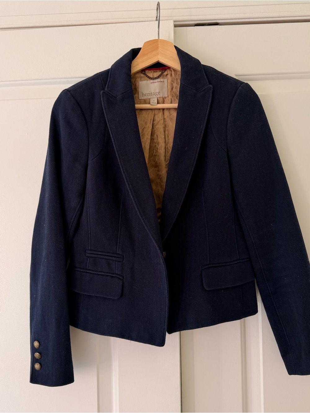 Banana Republic Navy Tailored Blazer
